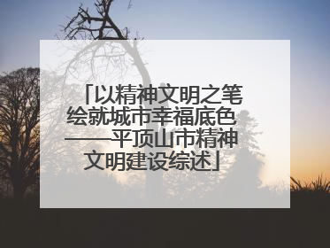 以精神文明之笔绘就城市幸福底色——平顶山市精神文明建设综述