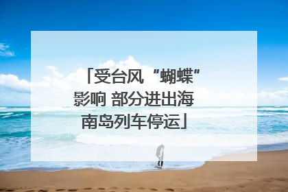 受台风“蝴蝶”影响 部分进出海南岛列车停运