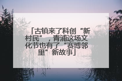 古镇来了科创“新村民”，青浦这场文化节也有了“赛博邻里”新故事