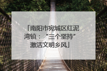 南阳市宛城区红泥湾镇：“三个坚持”激活文明乡风