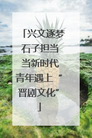 兴文逐梦 石子担当 当新时代青年遇上“晋剧文化”