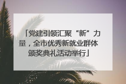 党建引领汇聚“新”力量，全市优秀新就业群体颁奖典礼活动举行