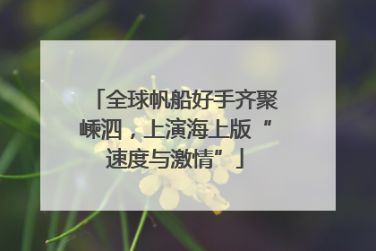 全球帆船好手齐聚嵊泗，上演海上版“速度与激情”