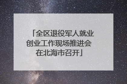全区退役军人就业创业工作现场推进会在北海市召开