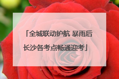 全城联动护航 暴雨后长沙各考点畅通迎考