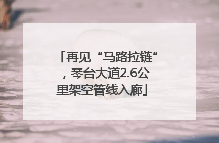 再见“马路拉链”，琴台大道2.6公里架空管线入廊