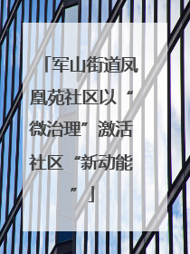 军山街道凤凰苑社区以“微治理”激活社区“新动能”
