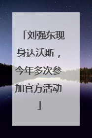 刘强东现身达沃斯，今年多次参加官方活动
