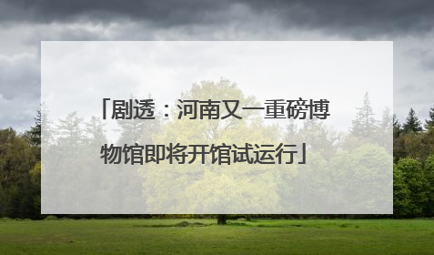 剧透：河南又一重磅博物馆即将开馆试运行