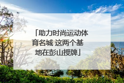 助力时尚运动体育名城 这两个基地在彭山授牌