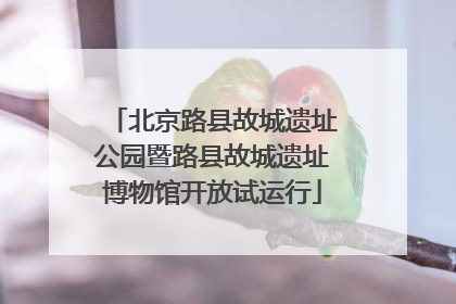 北京路县故城遗址公园暨路县故城遗址博物馆开放试运行