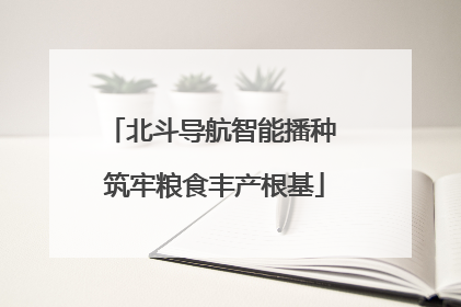 北斗导航智能播种 筑牢粮食丰产根基