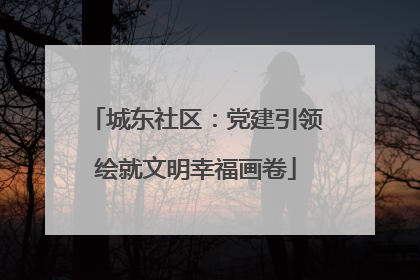 城东社区：党建引领绘就文明幸福画卷