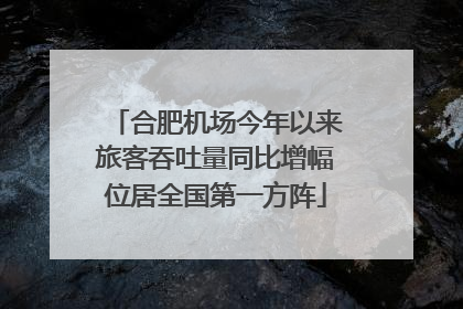 合肥机场今年以来旅客吞吐量同比增幅位居全国第一方阵