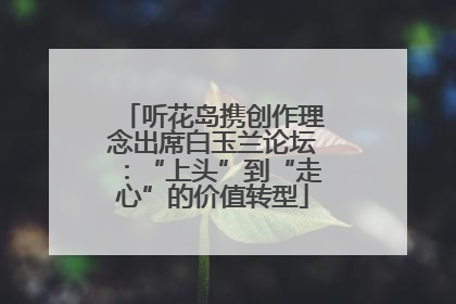 听花岛携创作理念出席白玉兰论坛：“上头”到“走心”的价值转型