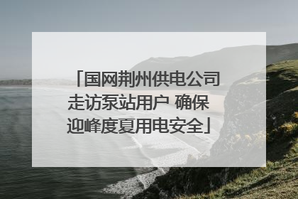 国网荆州供电公司走访泵站用户 确保迎峰度夏用电安全