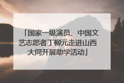 国家一级演员、中国文艺志愿者丁柳元走进山西大同开展助学活动