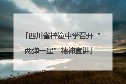 四川省梓潼中学召开“两弹一星”精神宣讲