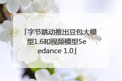 字节跳动推出豆包大模型1.6和视频模型Seedance 1.0