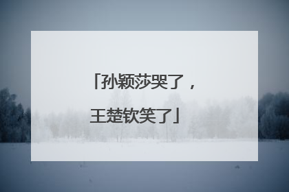 孙颖莎哭了，王楚钦笑了