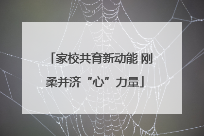 家校共育新动能 刚柔并济“心”力量