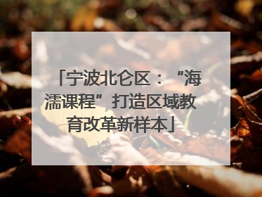 宁波北仑区：“海濡课程”打造区域教育改革新样本