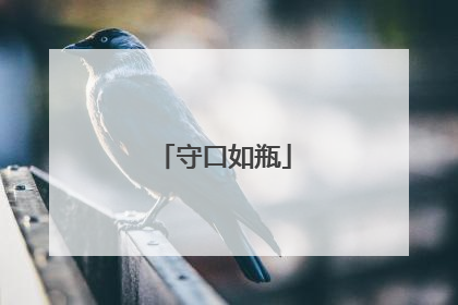 守口如瓶