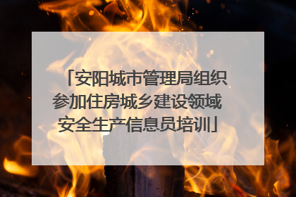 安阳城市管理局组织参加住房城乡建设领域安全生产信息员培训
