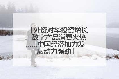 外资对华投资增长、数字产品消费火热……中国经济加力发展动力强劲