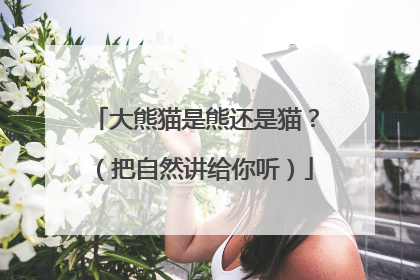 大熊猫是熊还是猫？（把自然讲给你听）