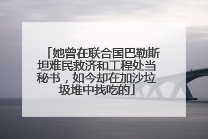 她曾在联合国巴勒斯坦难民救济和工程处当秘书，如今却在加沙垃圾堆中找吃的