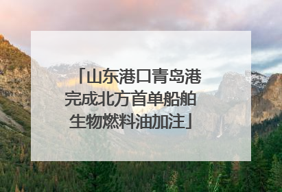 山东港口青岛港完成北方首单船舶生物燃料油加注