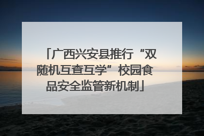 广西兴安县推行“双随机互查互学”校园食品安全监管新机制