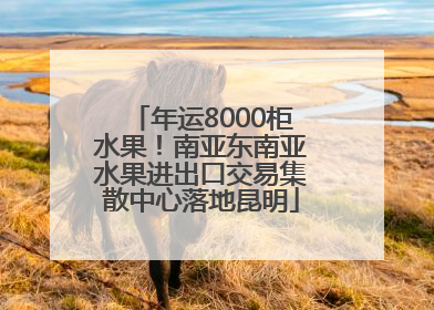 年运8000柜水果！南亚东南亚水果进出口交易集散中心落地昆明