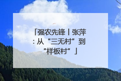 强农先锋丨张萍：从“三无村”到“样板村”