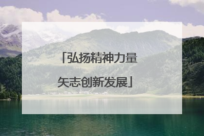 弘扬精神力量 矢志创新发展