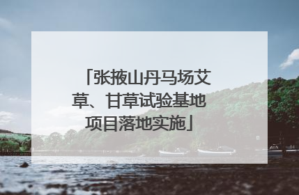 张掖山丹马场艾草、甘草试验基地项目落地实施