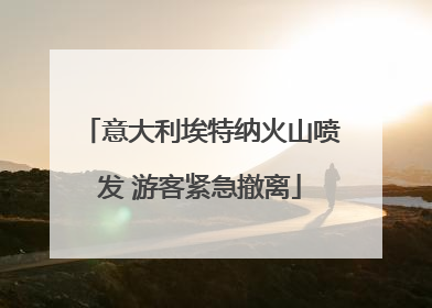 意大利埃特纳火山喷发 游客紧急撤离