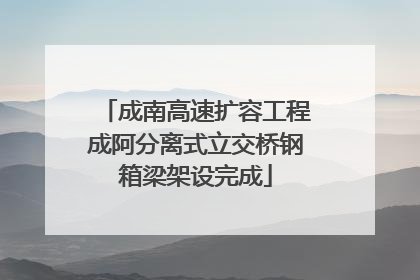 成南高速扩容工程成阿分离式立交桥钢箱梁架设完成