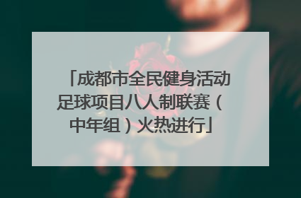 成都市全民健身活动足球项目八人制联赛（中年组）火热进行
