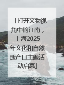 打开文物视角中的江南，上海2025年文化和自然遗产日主题活动启幕