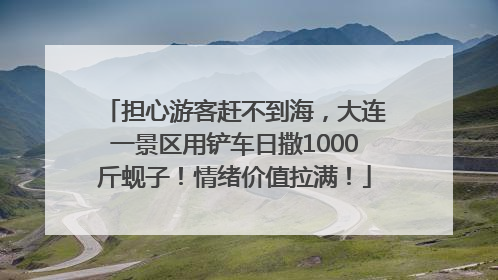 担心游客赶不到海，大连一景区用铲车日撒1000斤蚬子！情绪价值拉满！