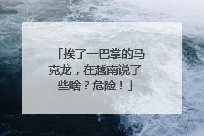 挨了一巴掌的马克龙，在越南说了些啥？危险！