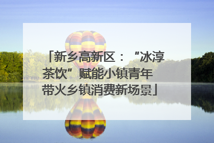 新乡高新区：“冰淳茶饮”赋能小镇青年 带火乡镇消费新场景