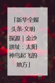 新华全媒头条·文明探源｜金沙遗址：太阳神鸟起飞的地方