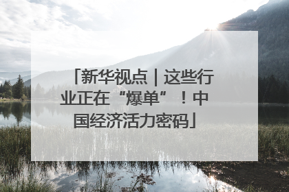 新华视点｜这些行业正在“爆单”！中国经济活力密码
