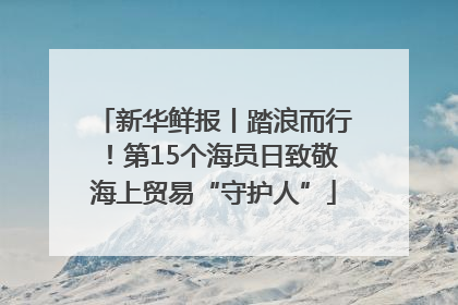 新华鲜报丨踏浪而行！第15个海员日致敬海上贸易“守护人”