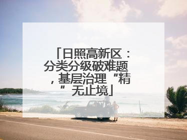 日照高新区：分类分级破难题，基层治理“精”无止境