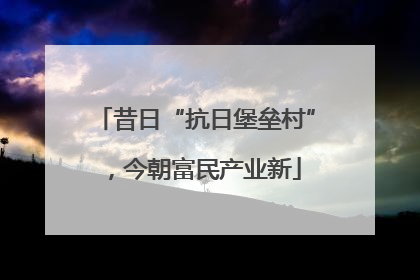 昔日“抗日堡垒村”，今朝富民产业新