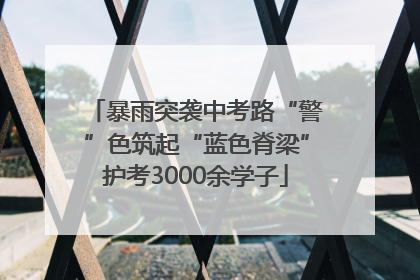 暴雨突袭中考路“警”色筑起“蓝色脊梁”护考3000余学子